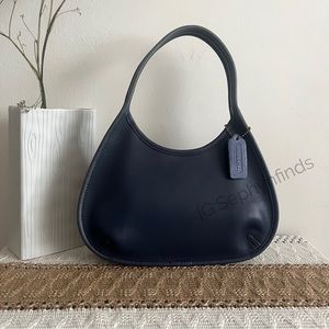 Vintage Coach Ergo Satchel Mini 9027 True Blue 97 Navy Leather Bag